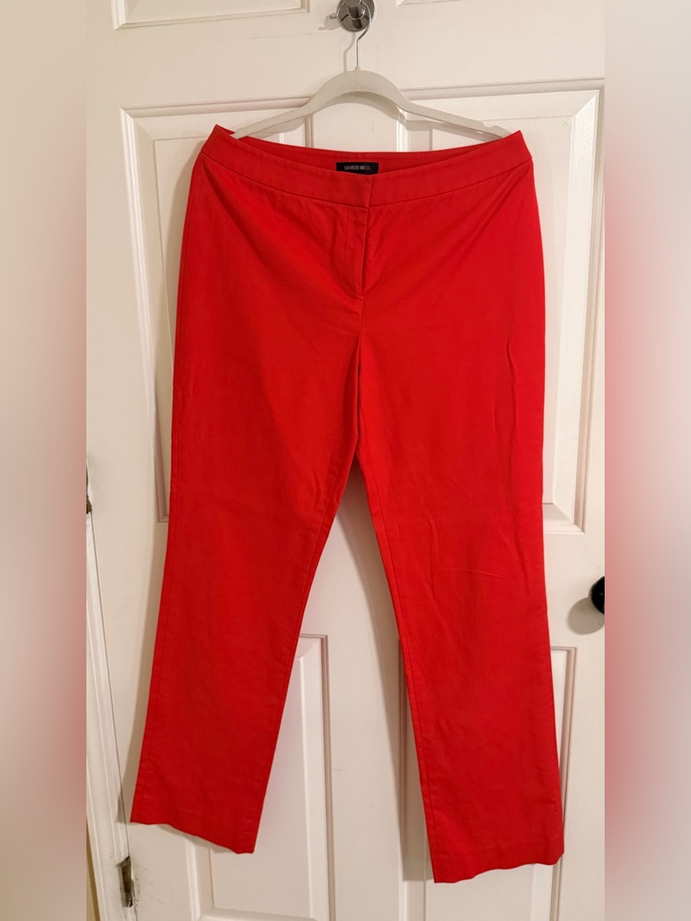 Lafayette 148 New York Red Straight-Leg Ponte Pants